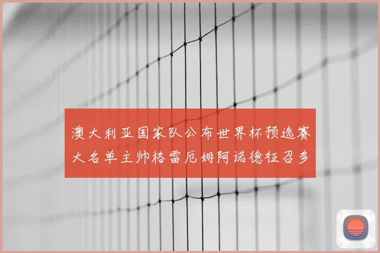 澳大利亚国家队公布世界杯预选赛大名单主帅格雷厄姆阿诺德征召多名海外球员